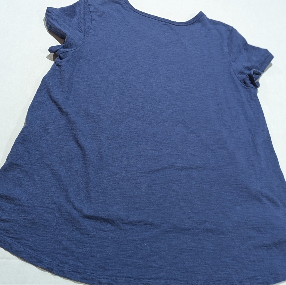Chico's Ultimate Tee blue relaxed fit high low shirt size 2 (M) cotton/modal - Picture 6 of 10